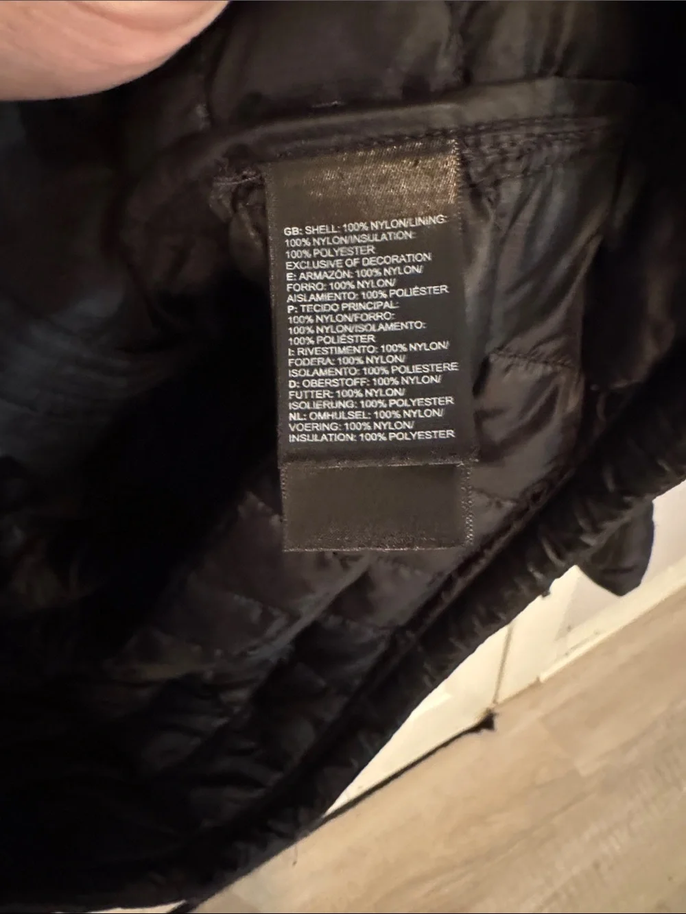 The North Face Men's Black Lightweight Packable Puffer Jacket With Amazon Logo